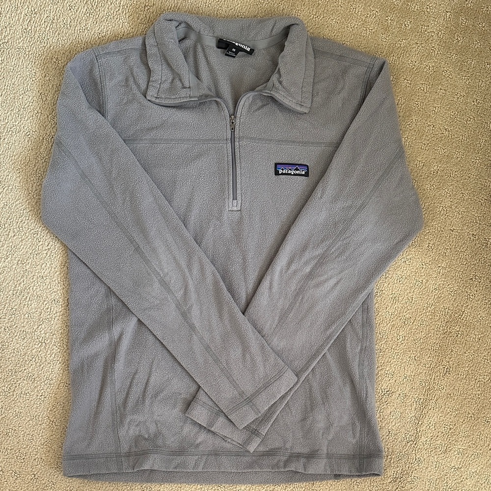Patagonia Gray Quarter-Zip Fleece Pullover